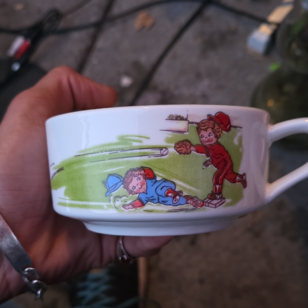 Vintage Baseball Themed Cup